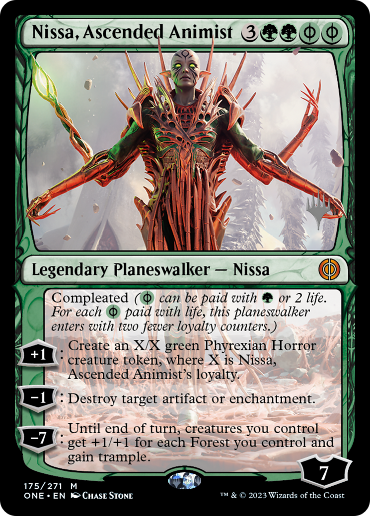 Nissa, Ascended Animist (Promo Pack) [Phyrexia: All Will Be One Promos] | Galaxy Games LLC