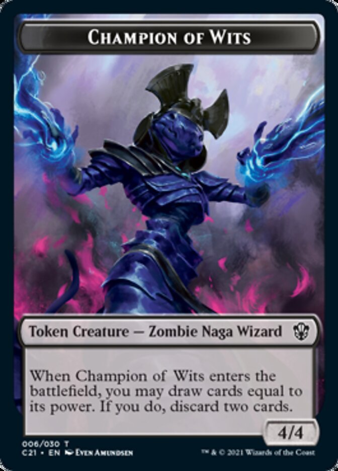 Eldrazi // Champion of Wits Double-Sided Token [Commander 2021 Tokens] | Galaxy Games LLC