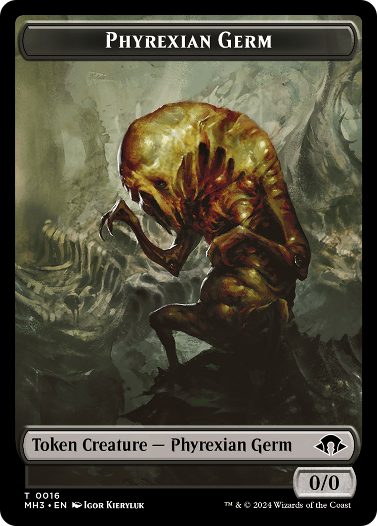 Phyrexian Germ // Spirit (0008) Double-Sided Token [Modern Horizons 3 Tokens] | Galaxy Games LLC