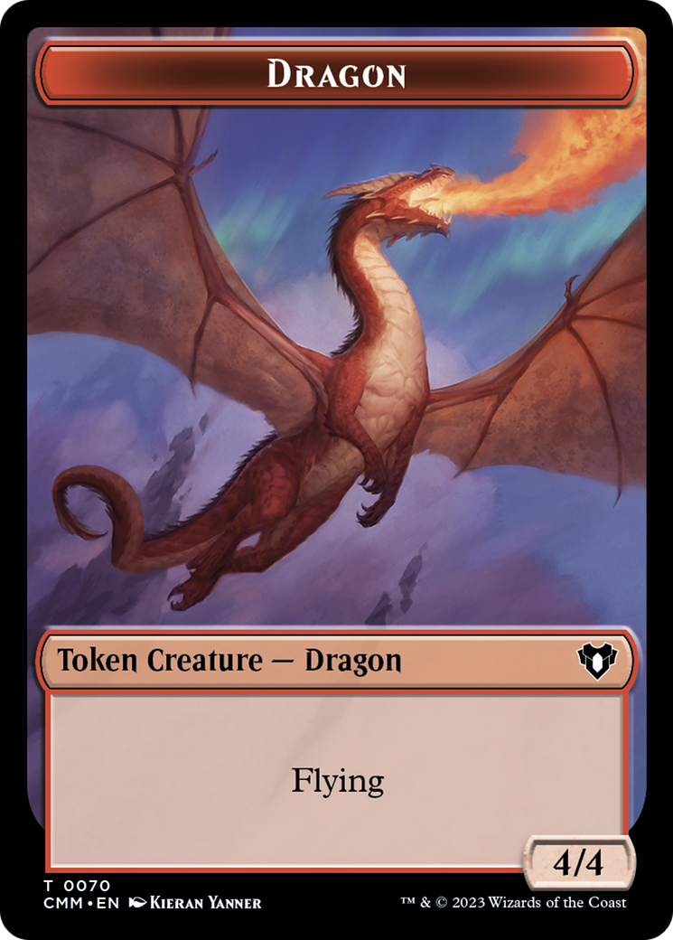 Dragon // Kor Ally Double-Sided Token [Commander Masters Tokens] | Galaxy Games LLC