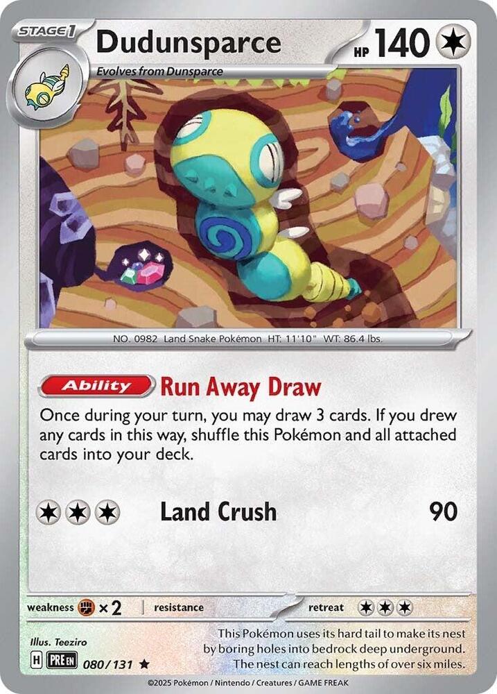 Dudunsparce (080/131) [Scarlet & Violet: Prismatic Evolutions] | Galaxy Games LLC