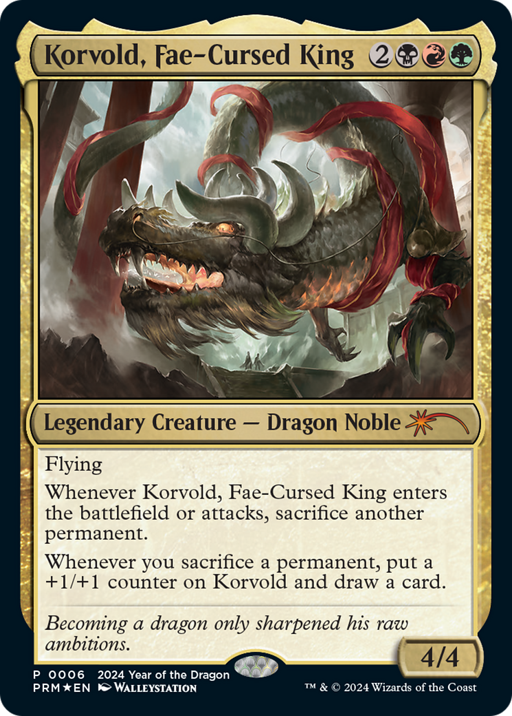 Korvold, Fae-Cursed King (Year of the Dragon 2024) [Standard Showdown Promos] | Galaxy Games LLC