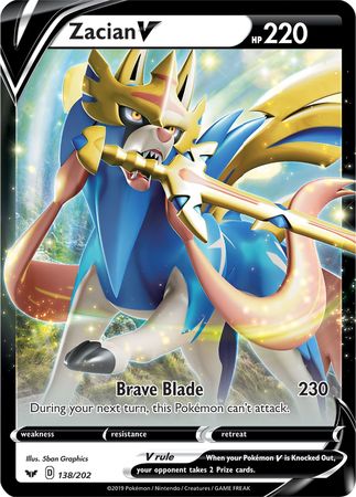 Zacian V (138/202) (Jumbo Card) [Sword & Shield: Base Set] | Galaxy Games LLC