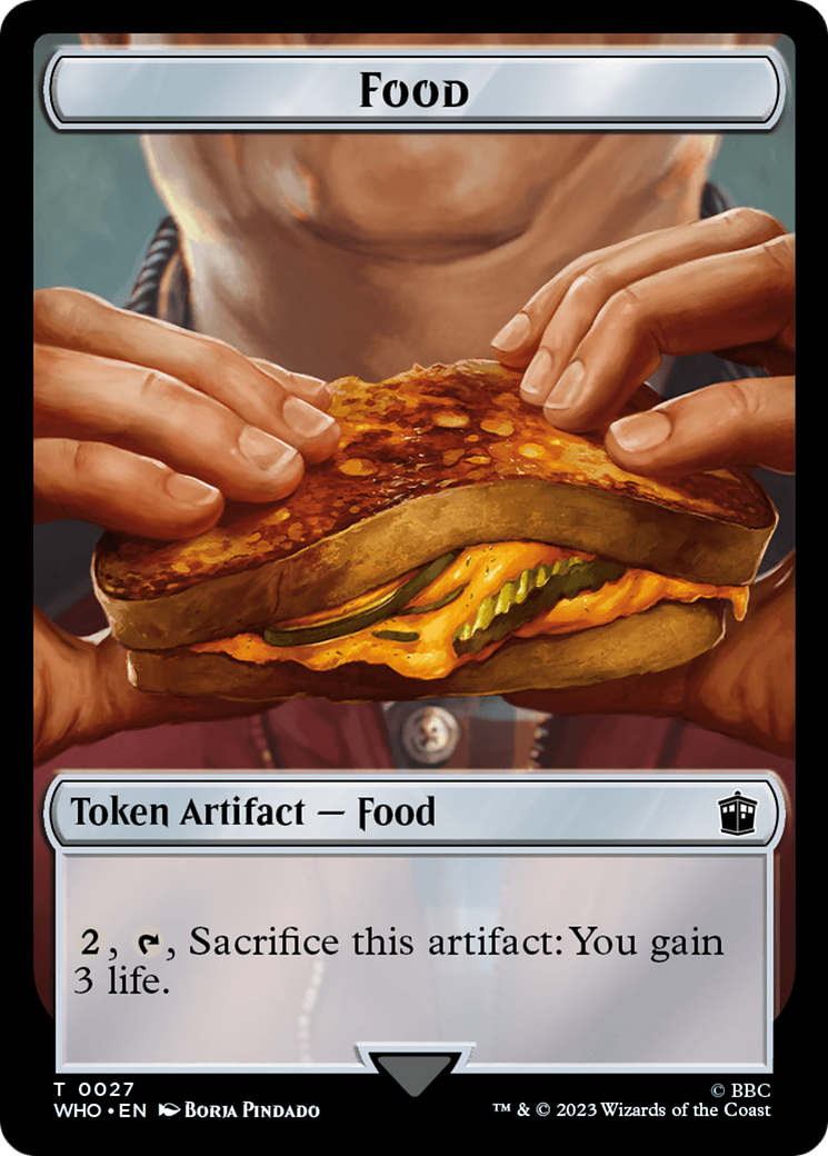 Warrior // Food (0027) Double-Sided Token [Doctor Who Tokens] | Galaxy Games LLC