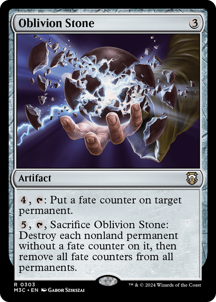 Oblivion Stone (Ripple Foil) [Modern Horizons 3 Commander] | Galaxy Games LLC