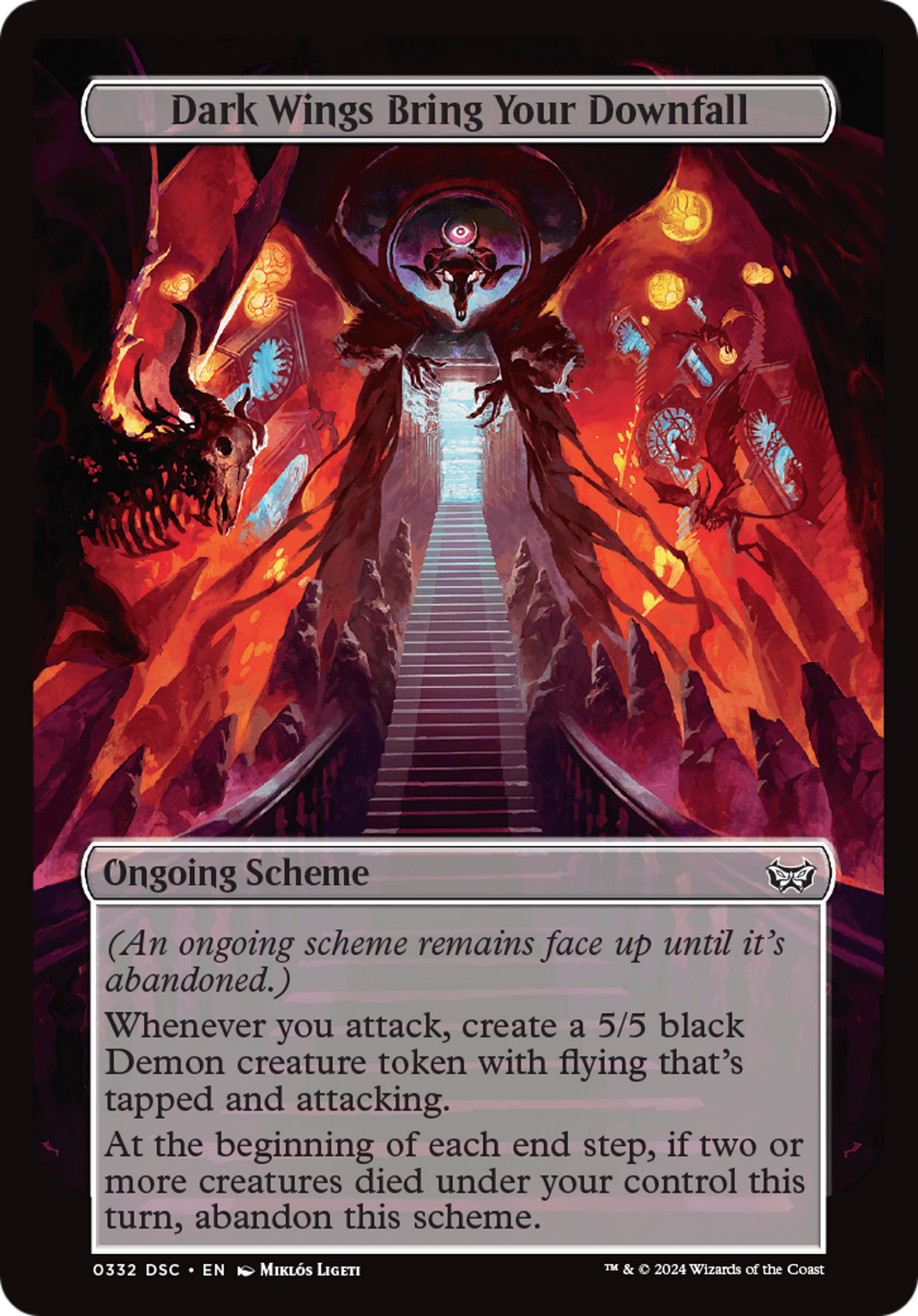 Dark Wings Bring Your Downfall (Full Art) [Duskmourn: Archenemy] | Galaxy Games LLC