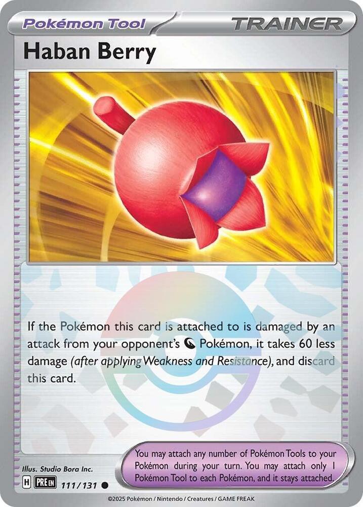 Haban Berry (111/131) (Poke Ball Pattern) [Scarlet & Violet: Prismatic Evolutions] | Galaxy Games LLC