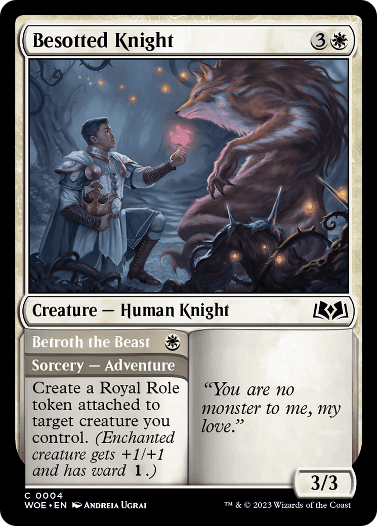 Besotted Knight // Betroth the Beast [Wilds of Eldraine] | Galaxy Games LLC