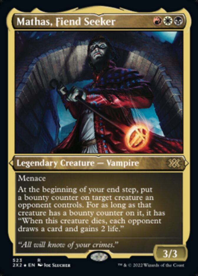 Mathas, Fiend Seeker (Foil Etched) [Double Masters 2022] | Galaxy Games LLC