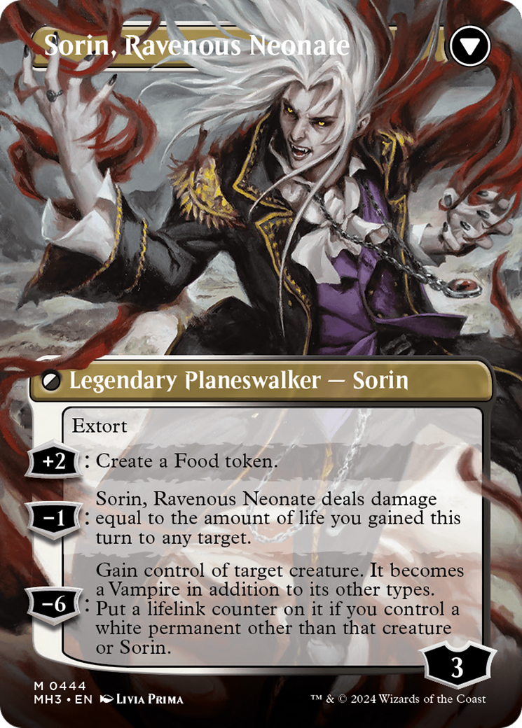 Sorin of House Markov // Sorin, Ravenous Neonate (Borderless) [Modern Horizons 3] | Galaxy Games LLC