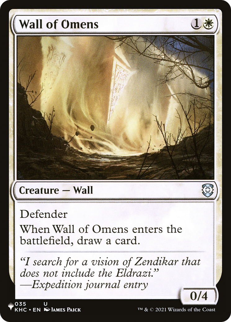 Wall of Omens (KHC) [The List] | Galaxy Games LLC