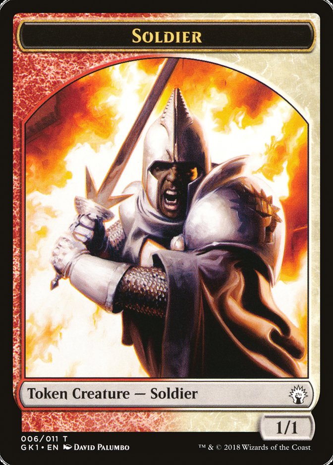 Soldier // Goblin Double-Sided Token [Guilds of Ravnica Guild Kit Tokens] | Galaxy Games LLC