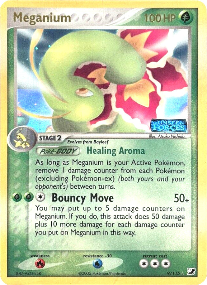 Meganium (9/115) (Stamped) [EX: Unseen Forces] | Galaxy Games LLC