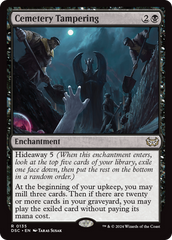 Cemetery Tampering [Duskmourn: House of Horror Commander] | Galaxy Games LLC