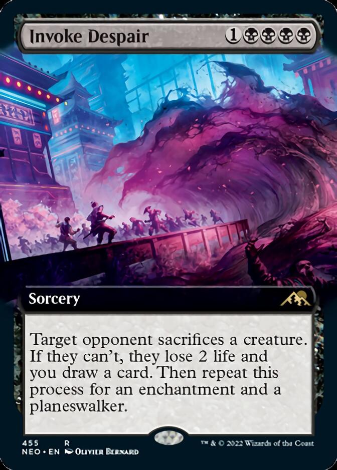 Invoke Despair (Extended Art) [Kamigawa: Neon Dynasty] | Galaxy Games LLC