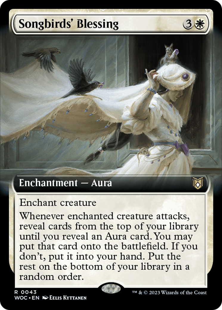 Songbirds' Blessing (Extended Art) [Wilds of Eldraine Commander] | Galaxy Games LLC