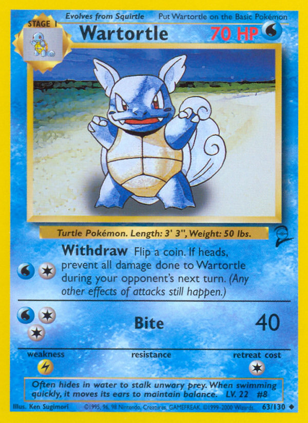 Wartortle (63/130) [Base Set 2] | Galaxy Games LLC