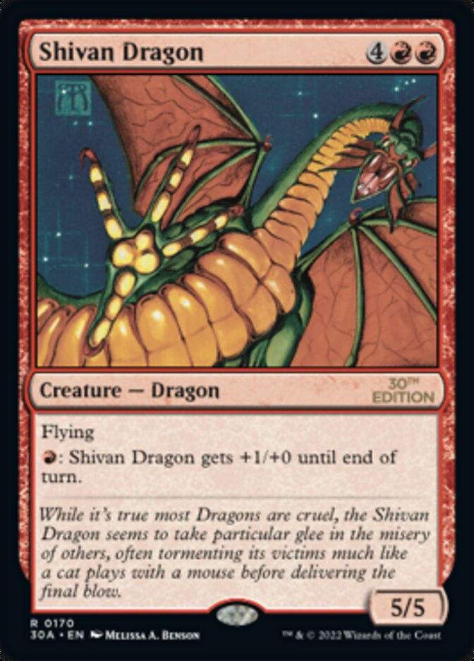 Shivan Dragon [30th Anniversary Edition] | Galaxy Games LLC