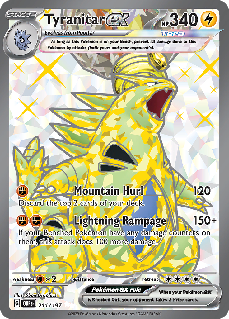 Tyranitar ex (211/197) [Scarlet & Violet: Obsidian Flames] | Galaxy Games LLC