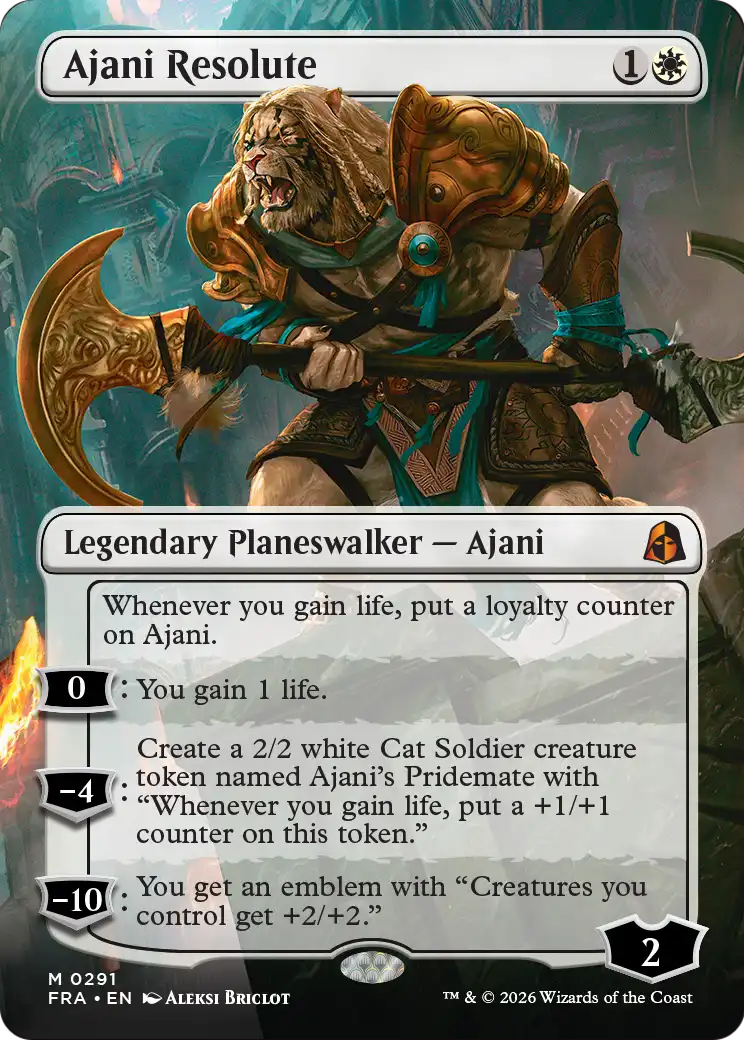 Ajani Resolute (Borderless) [Reality Fracture] | Galaxy Games LLC
