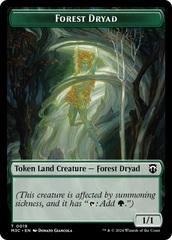 Boar (Ripple Foil) // Forest Dryad Double-Sided Token [Modern Horizons 3 Commander Tokens] | Galaxy Games LLC