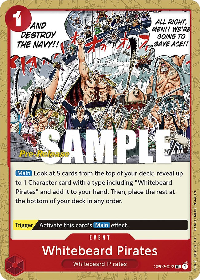 Whitebeard Pirates [Paramount War Pre-Release Cards] | Galaxy Games LLC