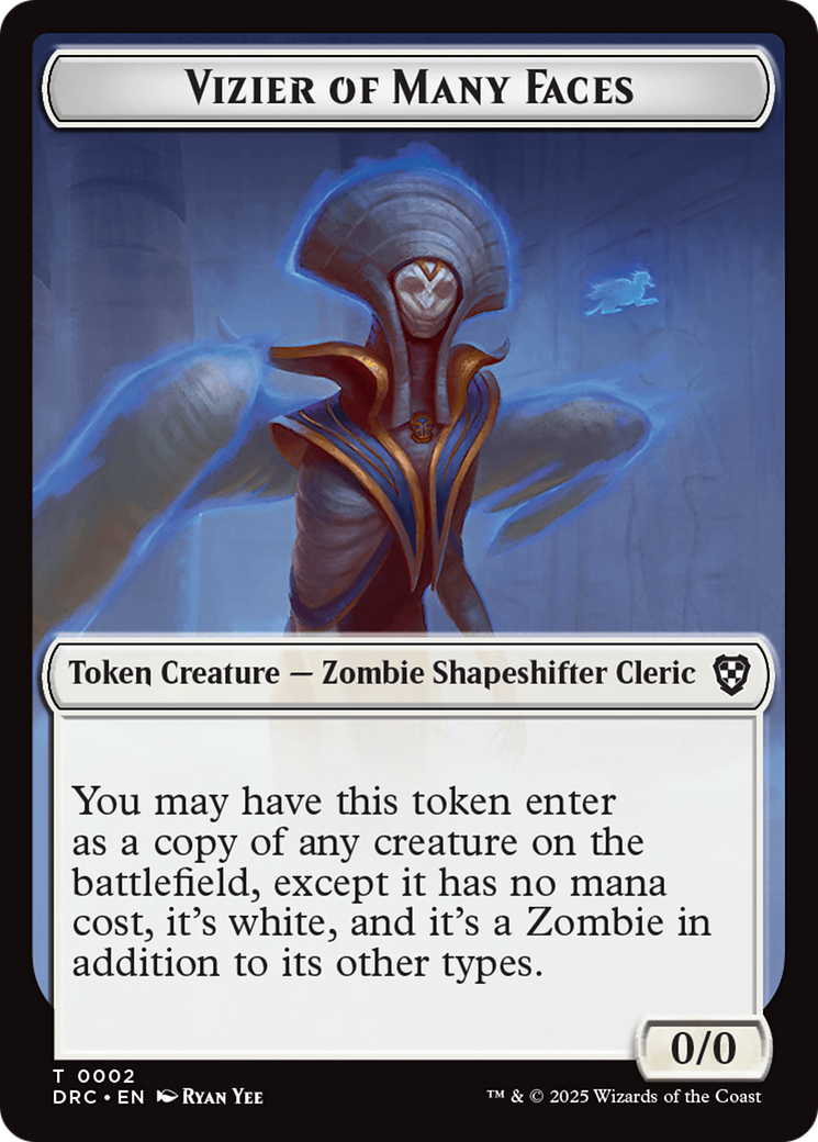 Angel of Sanctions // Vizier of Many Faces Double-Sided Token [Aetherdrift Commander] | Galaxy Games LLC