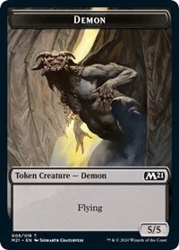 Demon // Zombie Double-Sided Token [Core Set 2021 Tokens] | Galaxy Games LLC