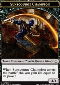 Sunscourge Champion // Cat Double-Sided Token [Hour of Devastation Tokens] | Galaxy Games LLC