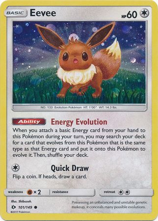 Eevee (101/149) (Cosmos Holo) [Sun & Moon: Base Set] | Galaxy Games LLC