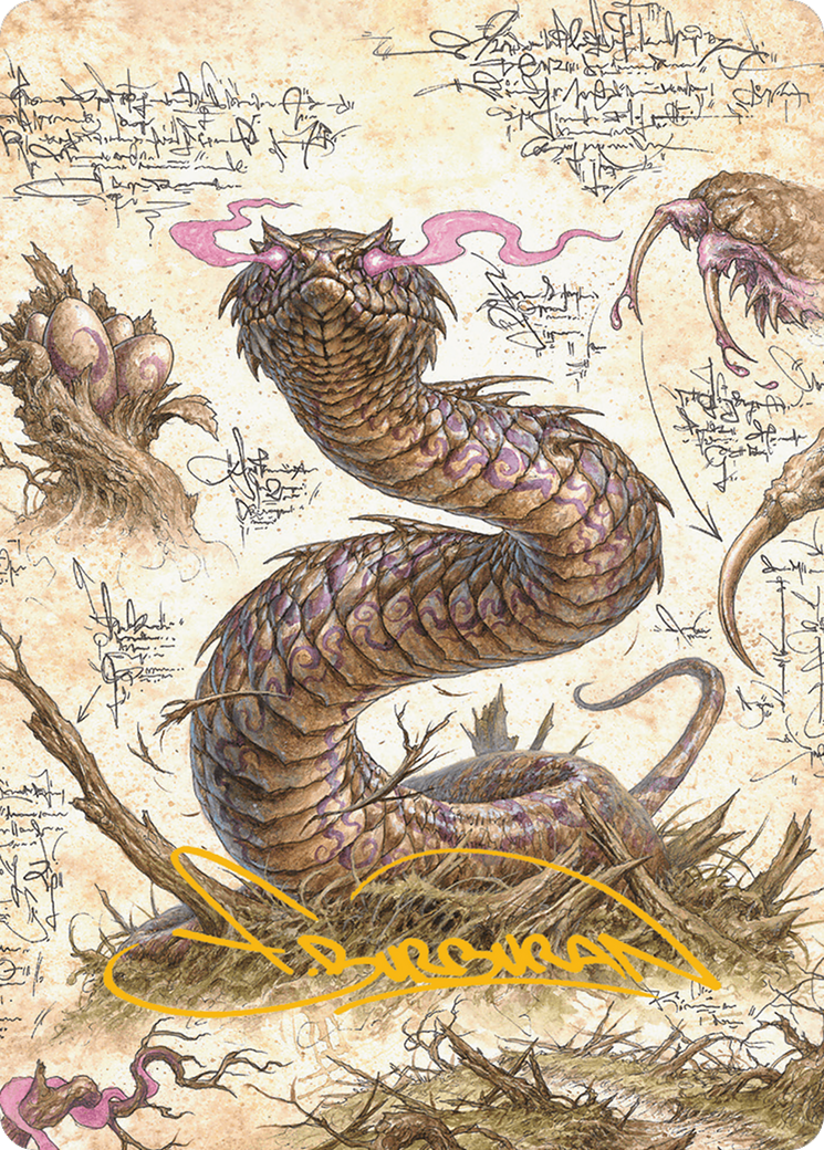 Rottenmouth Viper Art Card (Gold-Stamped Signature) [Bloomburrow Art Series] | Galaxy Games LLC