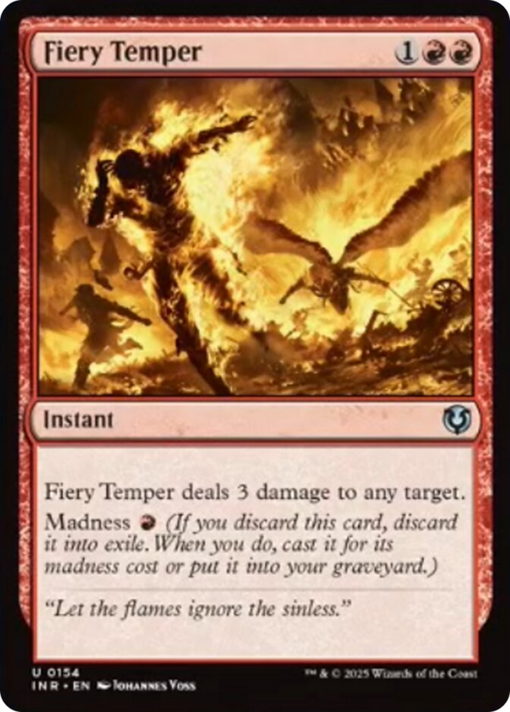 Fiery Temper [Innistrad Remastered] | Galaxy Games LLC