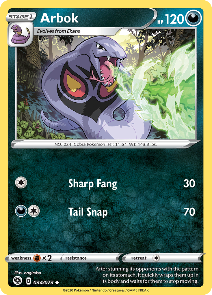 Arbok (034/073) [Sword & Shield: Champion's Path] | Galaxy Games LLC