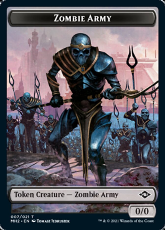 Treasure (21) // Zombie Army Double-Sided Token [Modern Horizons 2 Tokens] | Galaxy Games LLC