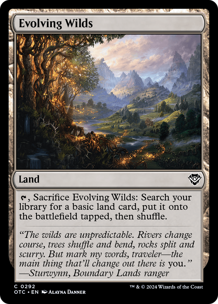 Evolving Wilds [Outlaws of Thunder Junction Commander] | Galaxy Games LLC