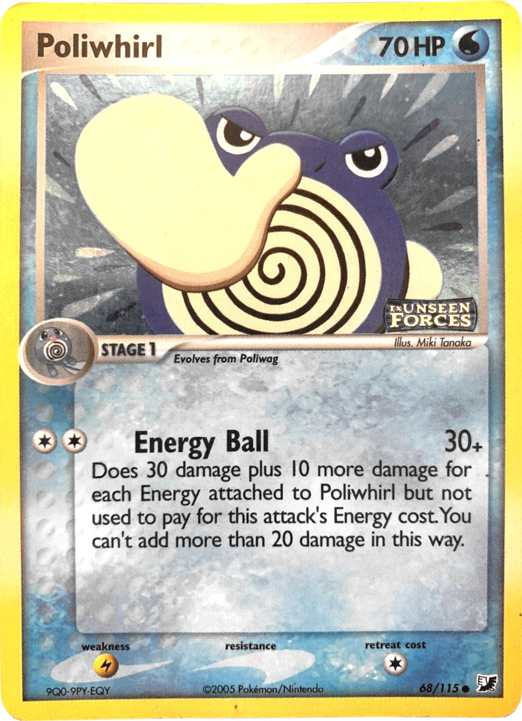 Poliwhirl (68/115) (Stamped) [EX: Unseen Forces] | Galaxy Games LLC