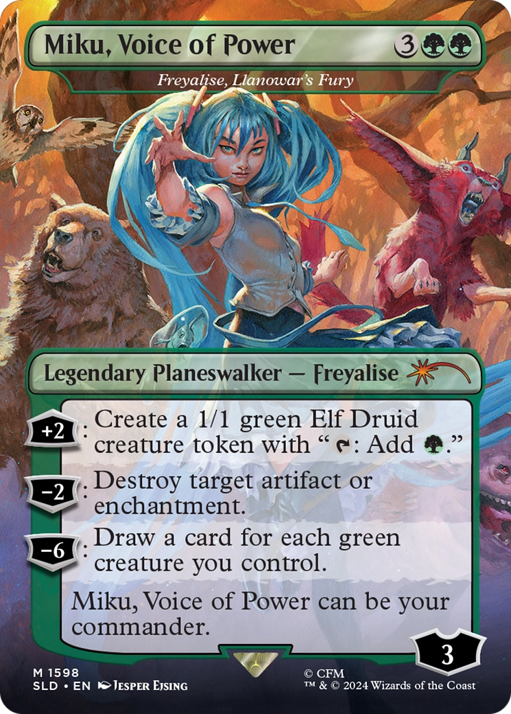 Miku, Voice of Power - Freyalise, Llanowar's Fury [Secret Lair Drop Series] | Galaxy Games LLC