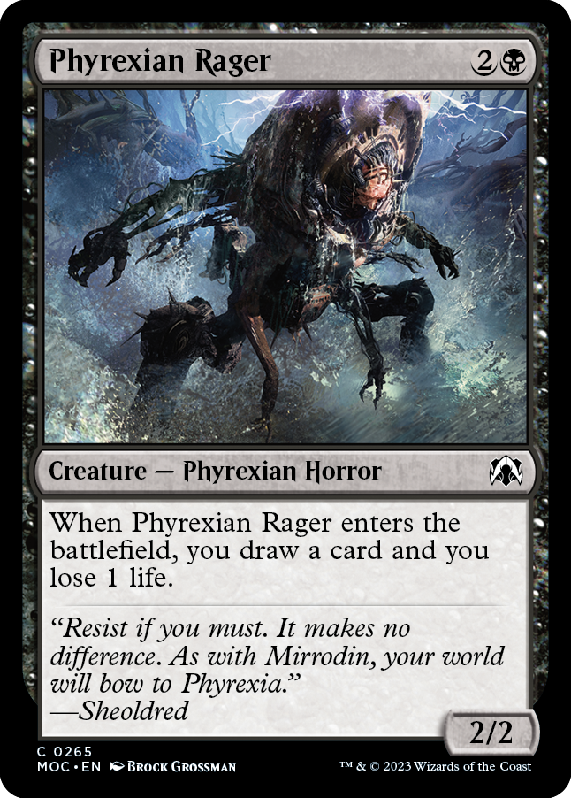 Phyrexian Rager [March of the Machine Commander] | Galaxy Games LLC