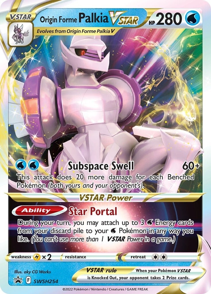 Origin Forme Palkia VSTAR (SWSH254) (Jumbo Card) [Sword & Shield: Black Star Promos] | Galaxy Games LLC