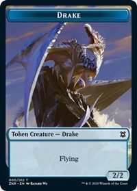 Drake // Goblin Construct Double-Sided Token [Zendikar Rising Tokens] | Galaxy Games LLC