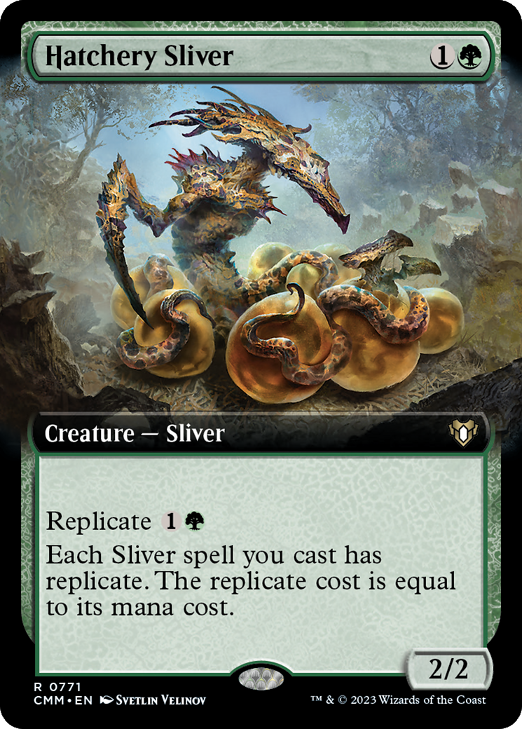 Hatchery Sliver (Extended Art) [Commander Masters] | Galaxy Games LLC