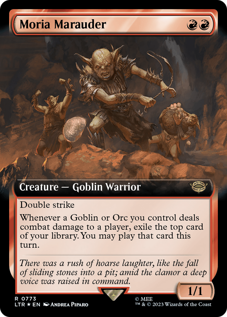 Moria Marauder (Extended Art) (Surge Foil) [The Lord of the Rings: Tales of Middle-Earth] | Galaxy Games LLC