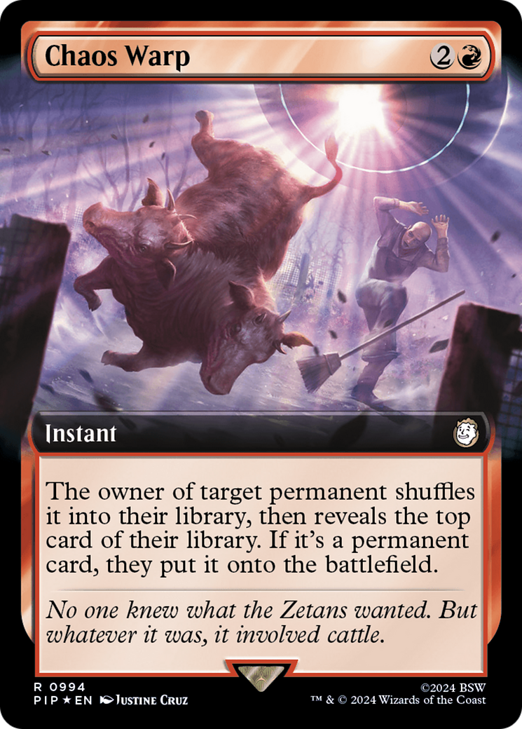 Chaos Warp (Extended Art) (Surge Foil) [Fallout] | Galaxy Games LLC