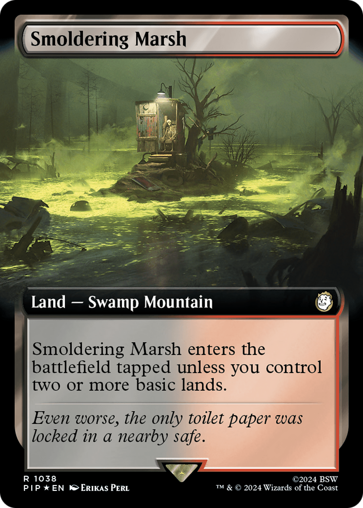 Smoldering Marsh (Extended Art) (Surge Foil) [Fallout] | Galaxy Games LLC