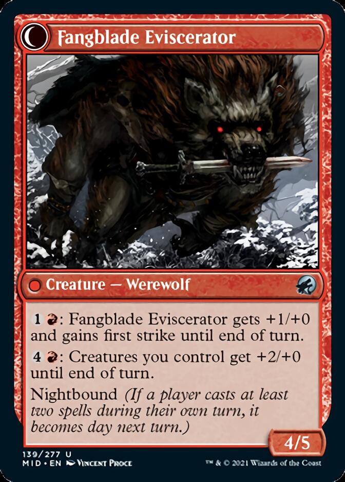 Fangblade Brigand // Fangblade Eviscerator [Innistrad: Midnight Hunt] | Galaxy Games LLC