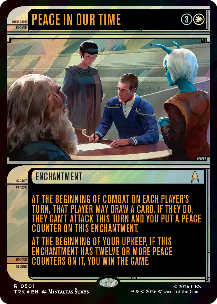Peace in Our Time (Showcase) (Surge Foil) [Star Trek] | Galaxy Games LLC