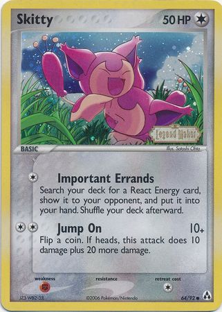 Skitty (64/92) (Stamped) [EX: Legend Maker] | Galaxy Games LLC