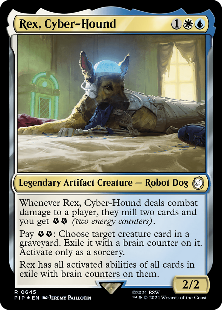 Rex, Cyber-Hound (Surge Foil) [Fallout] | Galaxy Games LLC