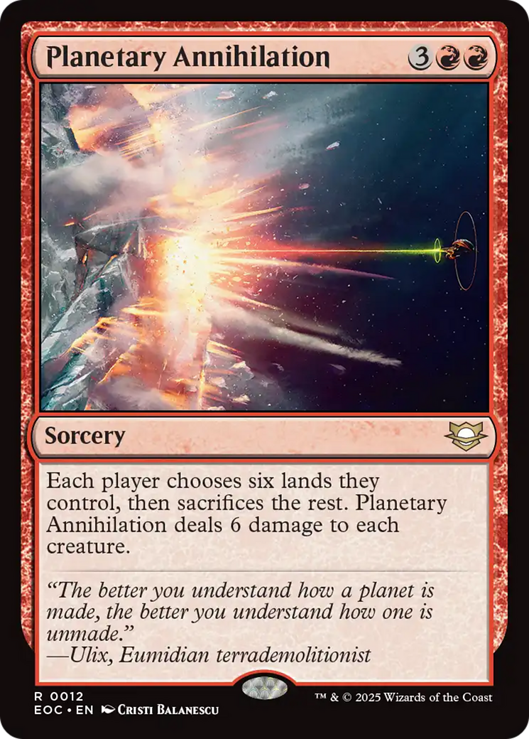 Planetary Annihilation [Edge of Eternities Commander] | Galaxy Games LLC