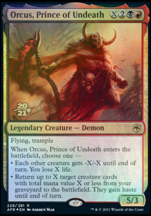 Orcus, Prince of Undeath [Dungeons & Dragons: Adventures in the Forgotten Realms Prerelease Promos] | Galaxy Games LLC